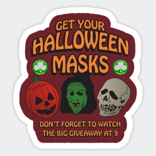 Silver Shamrock Halloween masks Sticker